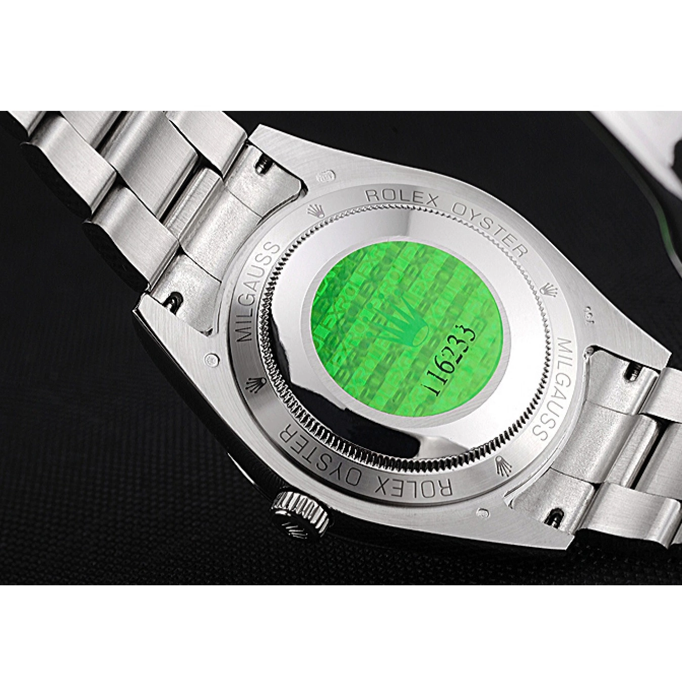 Aaa replica Blue And Bezel Stainless Rolex Steel Case 622838 Dial Milgauss 0801